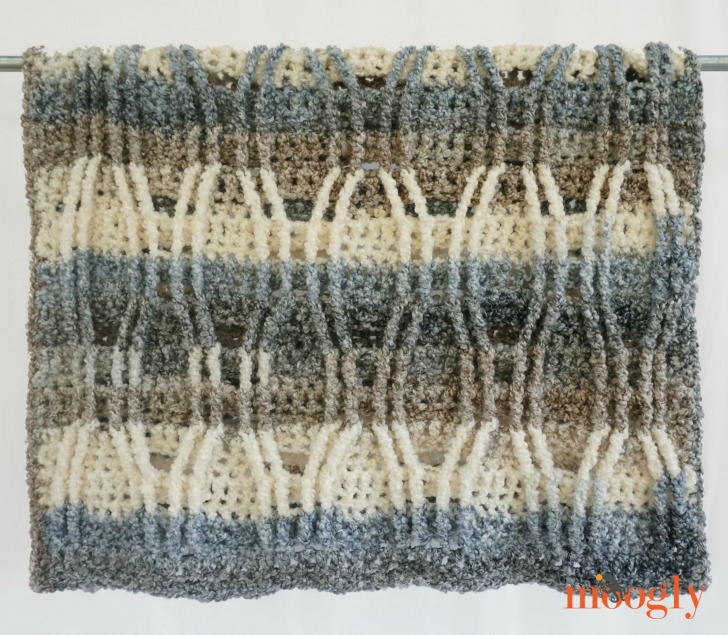 multi colored crochet blanket