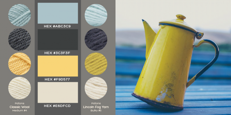 yarn color palette from the warm & cozy palette collection