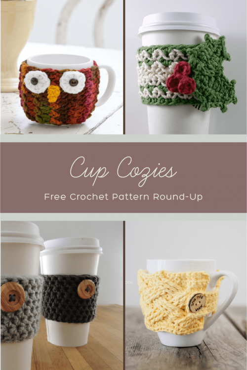 Cup Cozy Crochet Patterns in our new Free Pattern Round-up!