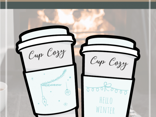 example of printable cup cozy display cards