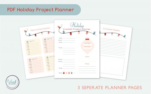 Holiday Crochet Project planner