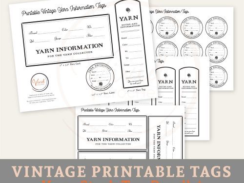 vintage yarn tag set