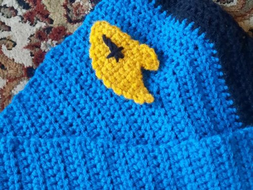 crochet starfleet insignia