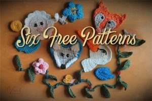 graphic that says six free crochet patterns