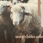 sheep with fall yarn color sample