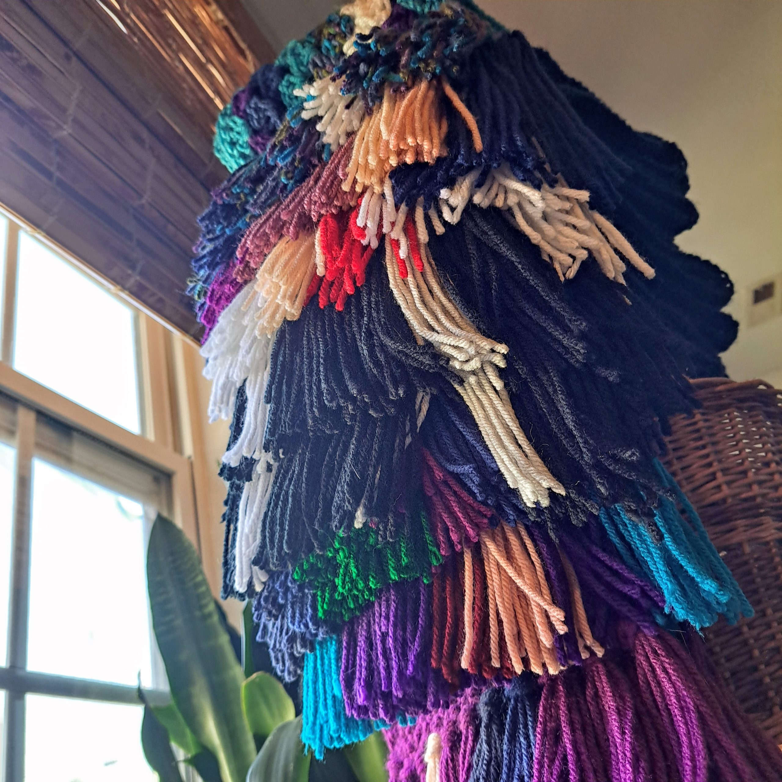 stack of scarves with fringe