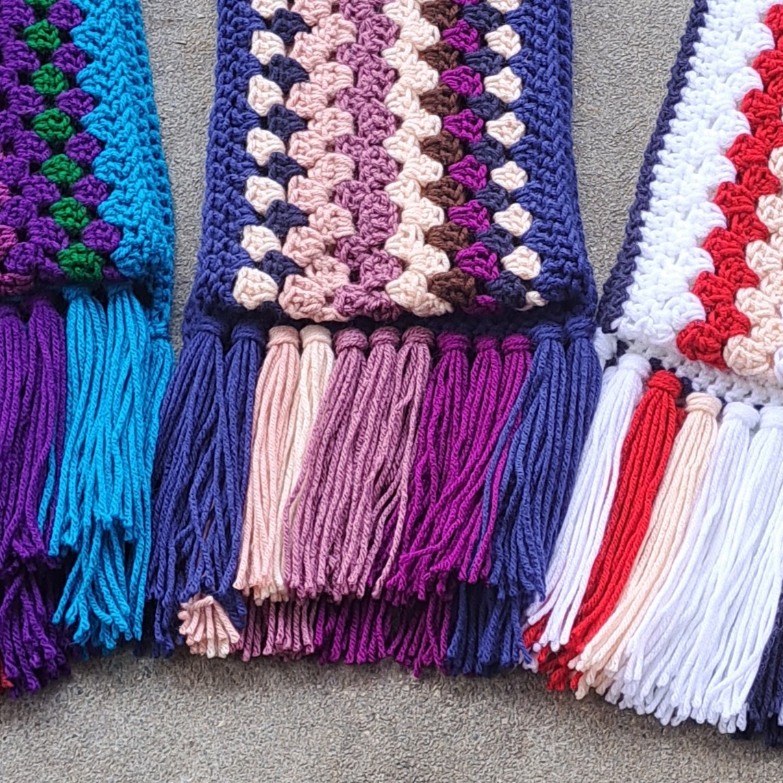 PATTERN | Granny Slouch Scarf Crochet Pattern | Slouchy Crochet Scarf with Fringe - Image 2