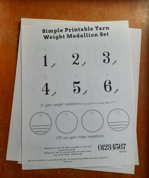 PRINTABLE TAG BUNDLE ❘ Yarn Weight Medallion Set - Image 2